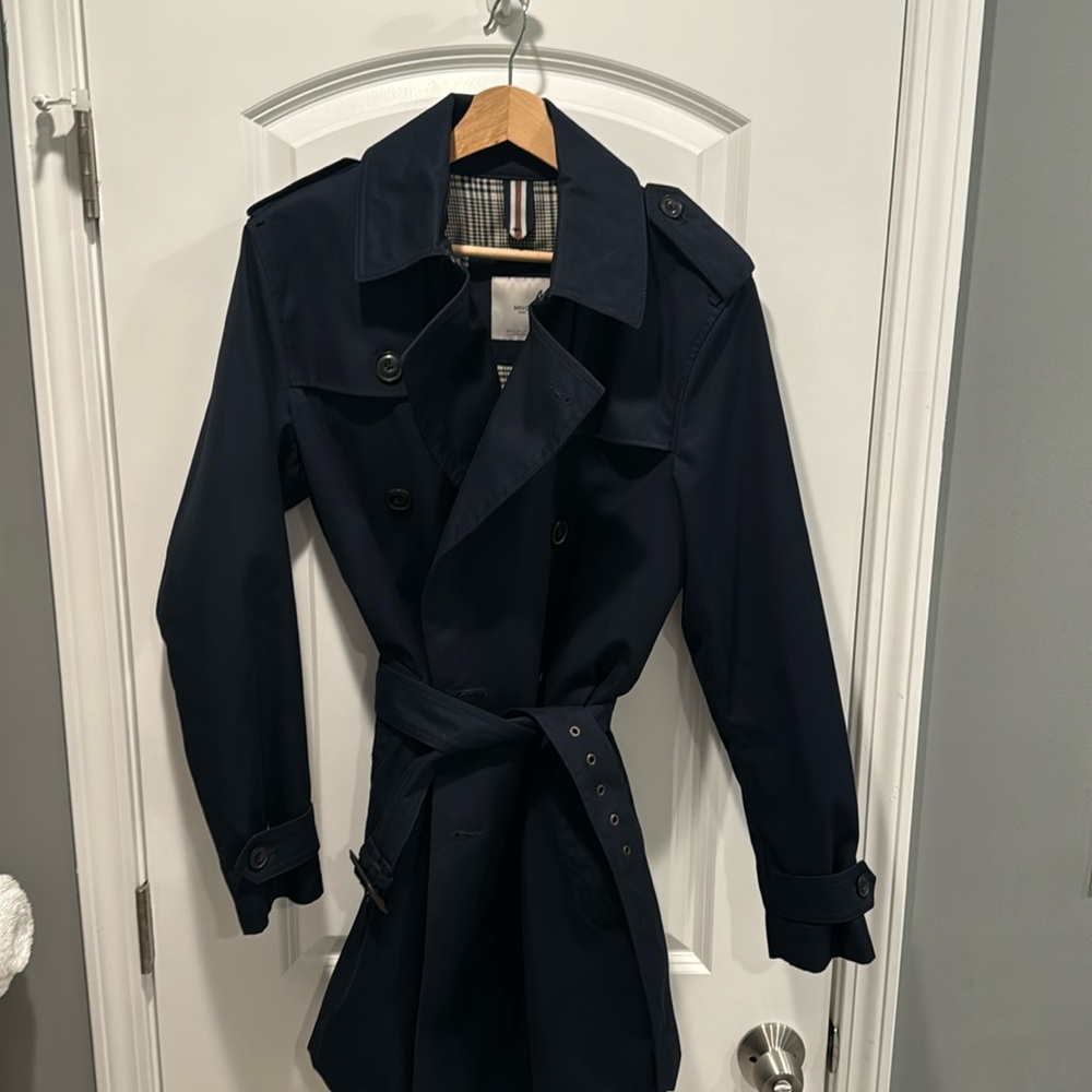 Mango Navy Trench Coat